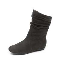 Staccato 思加图啡色磨砂牛皮女皮靴(绒里)EA904R 33