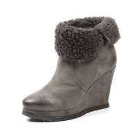 Staccato 思加图军绿色羊绒镶色女皮靴  EI508D(皮里) 34