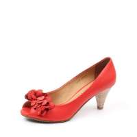 Staccato 思加图春季红色绵羊皮女皮凉鞋EL705D 40