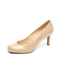 Staccato 思加图春季浅杏色幻彩胎牛漆皮女皮鞋EP410D 37