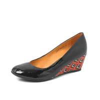 Staccato 思加图2012秋季黑色胎牛漆皮女皮鞋ER941D 35