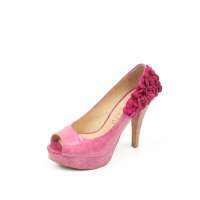 Staccato 思加图春季玫红双色漆牛/羊绒面皮女凉鞋EUS34D 36