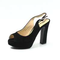 Staccato 思加图 2012年夏季黑色羊绒面皮女凉鞋EUS41D 33