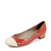 Staccato 思加图 桔红色胎牛漆皮/米黄色漆牛皮EZ710D女皮鞋秋季 35