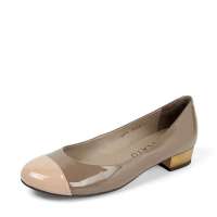 Staccato 思加图灰色胎牛漆皮/粉杏色胎牛漆皮EZ710D女皮鞋秋季 38