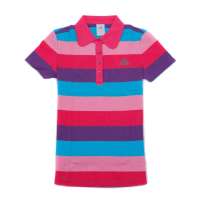 Adidas 阿迪达斯2012新款女子 撞色彩条网球常规短袖POLOL46325 M