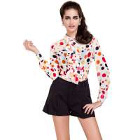 TS变形圆点荷叶边衬衫S0355332(白色/L)