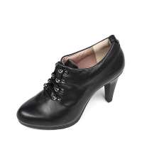 Kisscat 接吻猫 小牛皮女鞋 深黑 34