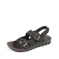 Plo-cart 保罗盖帝 2012夏季牛皮男沙滩鞋 W0810973灰色 38