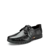 Plo-cart 保罗盖帝 秋冬新款牛皮男单鞋 黑色 W6022101 37