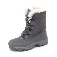 KingCamp 康尔健野灰色PU牛巴革高保暖耐磨女款雪地靴KF4022 40