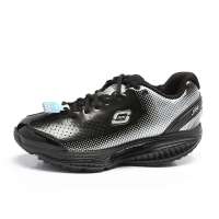 Skechers斯凯奇 女式 黑/银色 健步鞋 12372C/BKSL 37
