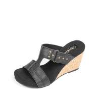 Skechers斯凯奇2012春夏黑色女子坡跟凉鞋47326C/B LK 35