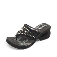 Skechers斯凯奇2012春夏黑色女子休闲凉鞋99999545/B LK 38