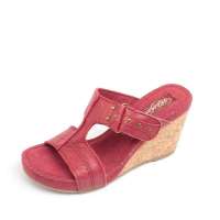 Skechers斯凯奇2012春夏红色女子坡跟凉鞋47326C/R ED 37