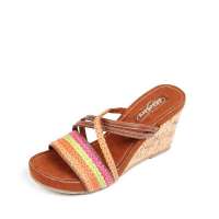 Skechers斯凯奇2012春夏棕/混色女子坡跟凉鞋47494/M LT 37