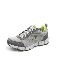 Skechers斯凯奇2012年春夏深灰/绿色男式休闲运动鞋51128/GYGR 43