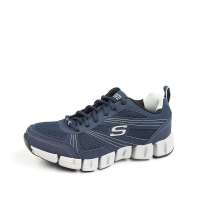 Skechers斯凯奇2012年春夏深蓝色/灰色男式休闲运动鞋51128/NVGY 43