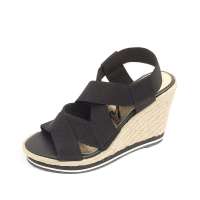 Skechers斯凯奇2012春夏黑色女子坡跟凉鞋38090C/B LK 35