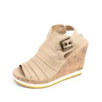 Skechers斯凯奇2012春夏米色女子坡跟凉鞋38092C/N TS 38