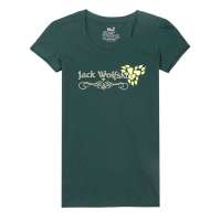 Jack Wolfskin 狼爪12春夏松树绿色女式短袖T恤5000501-4023-121 L