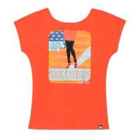 Skechers斯凯奇2012春夏橙色女子短袖T恤SAWS12114/OROR M