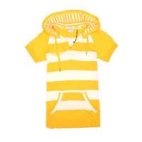 Skechers斯凯奇春夏柠黄/米白条女式带帽T恤SAWS11035/YLWH L