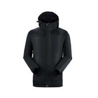 KingCamp 康尔健野 男款 户外防风防水 透气耐磨 防撕裂 冲锋衣KWA705黑色 XL