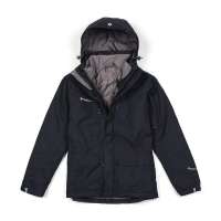 KingCamp 康尔健野 秋冬 女款防风防水保温棉两件套冲锋服KW9016(黑色) L