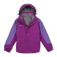 KingCamp 康尔健野 秋冬 女款防风防水保温棉两件套冲锋服KW9016(紫色) S