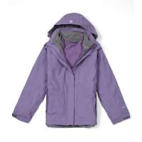 KingCamp 康尔健野 秋冬 女款防风防水两件套冲锋服KW9004(紫色) XL