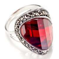 诺曼诺兰S925银镶石榴石马克塞石戒指妙缘