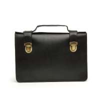 蔻丹枫丹白露OL日韩复古牛皮女包黑色110001001124