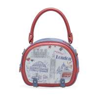 A-ZA/阿札 甜美可爱毛毛立体花朵装饰手提包3061 海军蓝（柯士印）