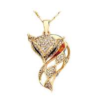 艾瑞卡  魅惑狐狸项链 短款锁骨链 韩版水晶项链