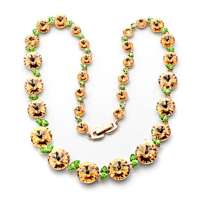 艾瑞卡  樱桃水晶项链 奥地利高贵奢华 情人礼物 蜜桃黄