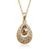 艾瑞卡  天使之泪水晶项链 天竺公主锁骨链 幸福唯一项链 白钻