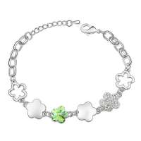 艾瑞卡  奥地利水晶手链 浪漫梅花樱花 情人礼物 橄榄色