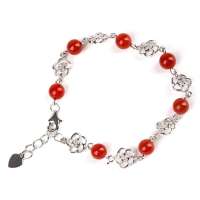 金陵十二钗 S925纯银镶玛瑙手链hmgh0003