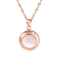 艾瑞卡银饰 925纯银镀18K金项链 镂空花边镶