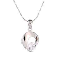 艾瑞卡银饰2013新款 925纯银项链 八心八箭钻在手心锁骨链