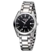 汉爱商务休闲防水手表H4.5705G黑面钢带