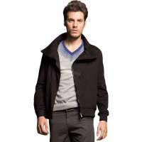 SPORTICA斯波帝卡男士骑士风大翻领单层透气夹克273120黑色(XL)