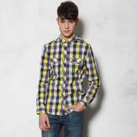 SPORTICA斯波帝卡水洗褶皱系列纯棉长袖衬衫11152264黄色(XXL)