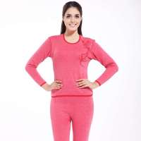 相思鸟印花龙凤情侣保暖内衣套装大红(160)12084