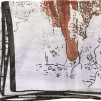 SKT城市之光油画大方巾90YF008-4灰色