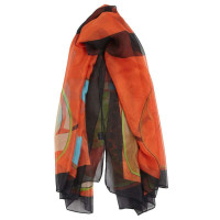 SKT优雅世界雪纺大方巾140YF3108-2红黄色