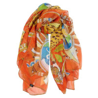 SKT孔雀之舞雪纺大方巾140YF3104-3黄色