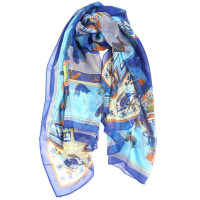 SKT原始盛宴雪纺大方巾140YF3101-4蓝色