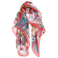 SKT原始盛宴雪纺大方巾140YF3101-5大红色